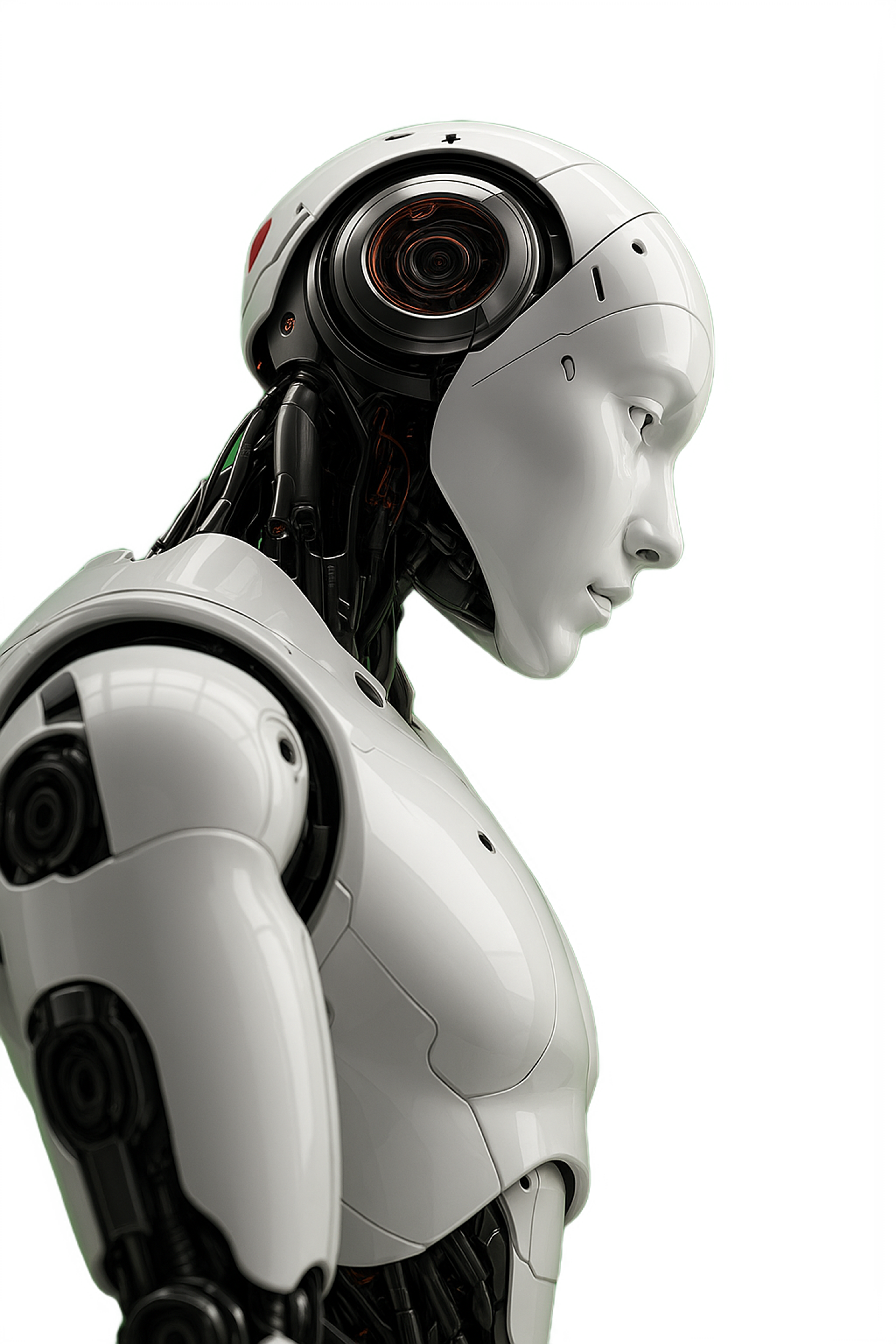 AI Robot blended into background